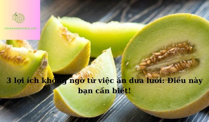 3 lợi ích không ngờ từ việc ăn dưa lưới: Điều này bạn cần biết!